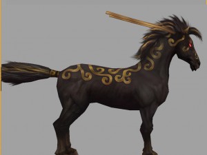 low poly 3d characters- tiangong military horse 05 3D Model