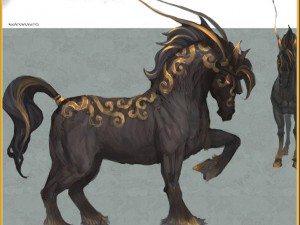 low poly 3d characters- tiangong military horse 05 3D Model