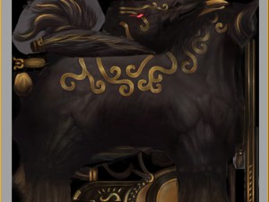 low poly 3d characters- tiangong military horse 05 3D Model