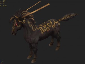 low poly 3d characters- tiangong military horse 05 3D Model