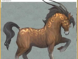 लो पॉली 3डी अक्षर- तियांगोंग सैन्य घोड़ा 06 3D मॉडल