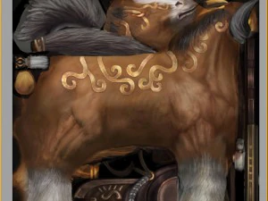 low poly 3d characters- tiangong military horse 06 3D Model