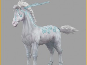 low poly 3d characters- tiangong military horse 07 Model 3D