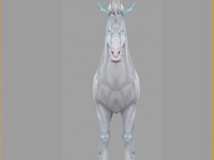 low poly 3d characters- tiangong military horse 07 Model 3D