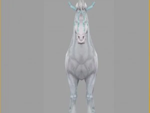low poly 3d characters- tiangong military horse 07 3D Model