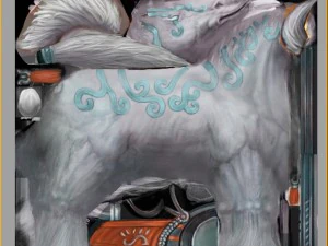 low poly 3d characters- tiangong military horse 07 3D Model