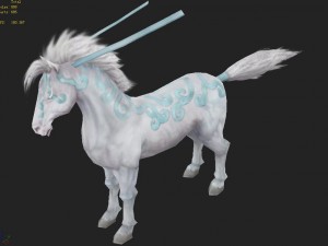 low poly 3d characters- tiangong military horse 07 Model 3D