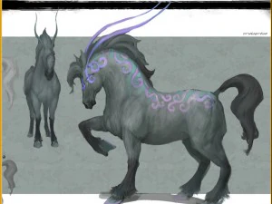 personnages 3d low poly - cheval militaire tiangong 08 Modèle 3D