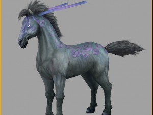 low poly 3d characters- tiangong military horse 08 3D Model