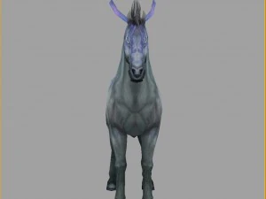 low poly 3d characters- tiangong military horse 08 3D Model