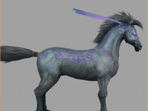 low poly 3d characters- tiangong military horse 08 3D Model