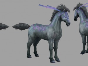 low poly 3d characters- tiangong military horse 08 3D Model