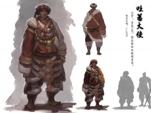 low poly 3d characters-tibetan ambassador 3D Model