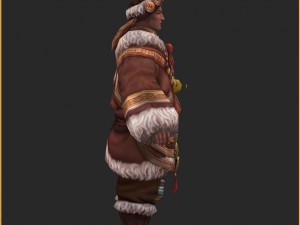 low poly 3d characters-tibetan ambassador Modelo 3D