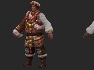 low poly 3d characters-tibetan ambassador Modelo 3D