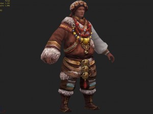 low poly 3d characters-tibetan ambassador Modelo 3D