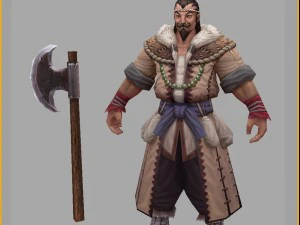 low poly 3d characters- villagers in tuoling village 3D Model