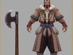 low poly 3d characters- villagers in tuoling village 3D Model