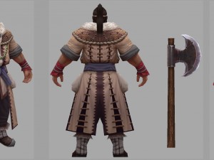 low poly 3d characters- villagers in tuoling village 3D मॉडल
