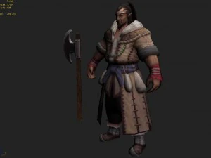 low poly 3d characters- villagers in tuoling village 3D Model