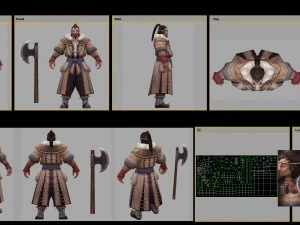 low poly 3d characters- villagers in tuoling village 3D Model
