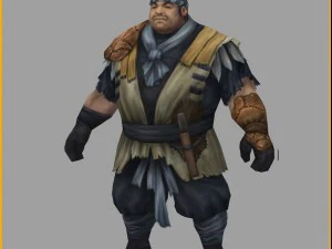 low poly 3d characters-wang houpu 3D Model