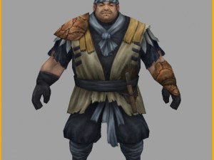 low poly 3d characters-wang houpu Modelo 3D