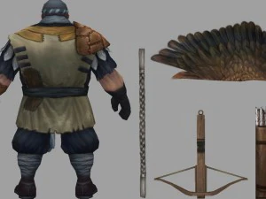 low poly 3d characters-wang houpu 3D Model