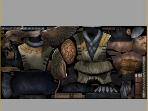 low poly 3d characters-wang houpu 3D Model