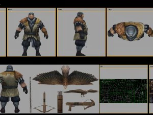 low poly 3d characters-wang houpu 3D Model