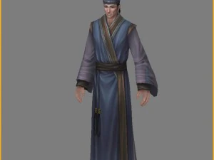low poly 3d characters-wang sheng 3D Model