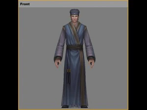 low poly 3d characters-wang sheng 3D Model