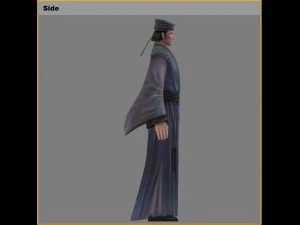 low poly 3d characters-wang sheng 3D Model
