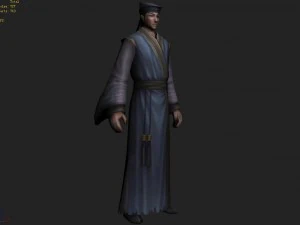 low poly 3d characters-wang sheng 3D Model