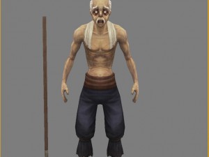 low poly 3d characters-king blind Modelo 3D