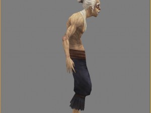 low poly 3d characters-king blind Modelo 3D