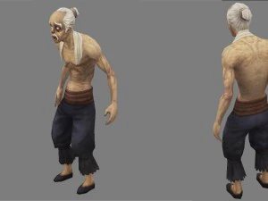 low poly 3d characters-king blind 3D Model