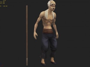 low poly 3d characters-king blind Modelo 3D
