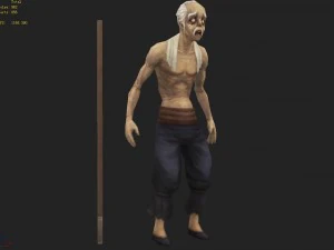 low poly 3d characters-king blind 3D Model