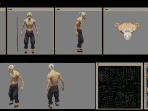 low poly 3d characters-king blind 3D Model