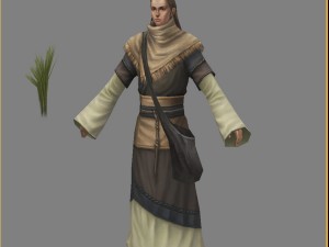 low poly 3d characters-wang mingcao 3D Model