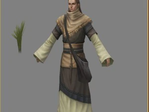 low poly 3d characters-wang mingcao 3D Model