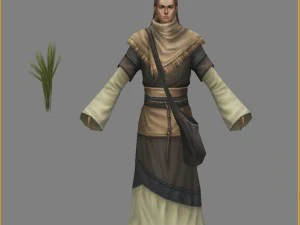 low poly 3d characters-wang mingcao 3D Model