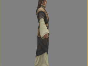 low poly 3d characters-wang mingcao 3D Model