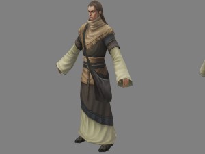 low poly 3d characters-wang mingcao 3D Model