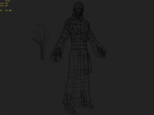low poly 3d characters-wang mingcao 3D Model