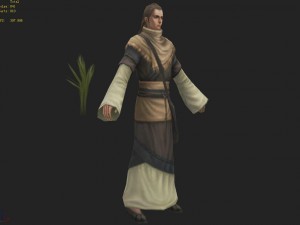 low poly 3d characters-wang mingcao 3D Model