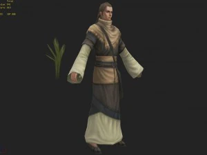 low poly 3d characters-wang mingcao 3D Model