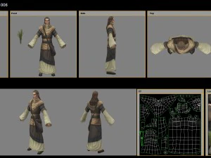 low poly 3d characters-wang mingcao 3D Model