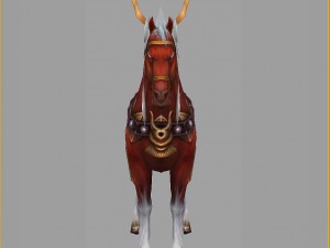 low poly 3d characters-the king of horses 3D Модель